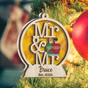 First Christmas As Mr & Mrs - Personalized Suncatcher Ornament