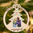 Our First Christmas Married - Personalized Wooden Cutout Ornament