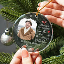 Custom Photo Always & Forever In Our Hearts - Personalized Circle Glass Ornament