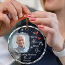 Custom Photo Always & Forever In Our Hearts - Personalized Circle Glass Ornament