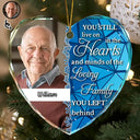 Photo personnalisée toujours vivante sur les cœurs de Noël - Décoration en verre personnalisée en forme de cœur 