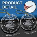 Custom Photo,New baby,New Dad,New Mom,Gift For Grandparents,Happy - Custom Photo Baby Announcement Promoted To - Personalized Circle Glass Ornament
