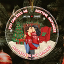 Mistletoe Is Not Required - Personalized Circle Glass Ornament