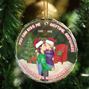 Mistletoe Is Not Required - Personalized Circle Glass Ornament