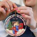 Mistletoe Is Not Required - Personalized Circle Glass Ornament