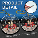 Couple, Pet Lovers, Pet Couple - Christmas Pet Lovers Couple I Love You - Personalized Circle Glass Ornament