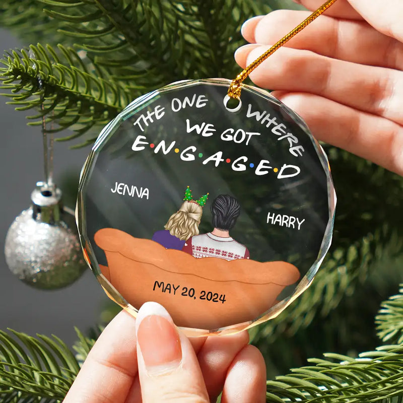 Gift For Husband,Gift For Wife,Gift For Boyfriend,Gift For Girlfriend,Love,Christmas,Gift For Couples,Wedding - The One Where We Got Married - Personalized Circle Glass Ornament