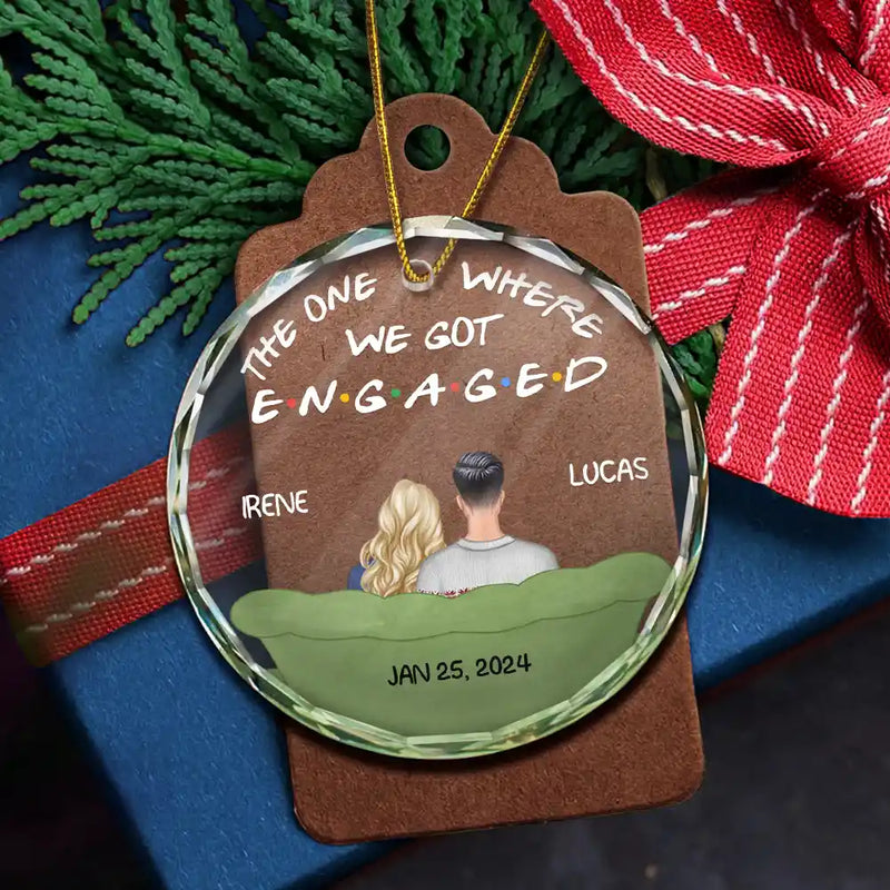 Gift For Husband,Gift For Wife,Gift For Boyfriend,Gift For Girlfriend,Love,Christmas,Gift For Couples,Wedding - The One Where We Got Married - Personalized Circle Glass Ornament