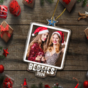 Family, Gift For Bestie - Custom Photo Christmas Family Tree Photo - Personalized Custom Shaped Acrylic Ornament