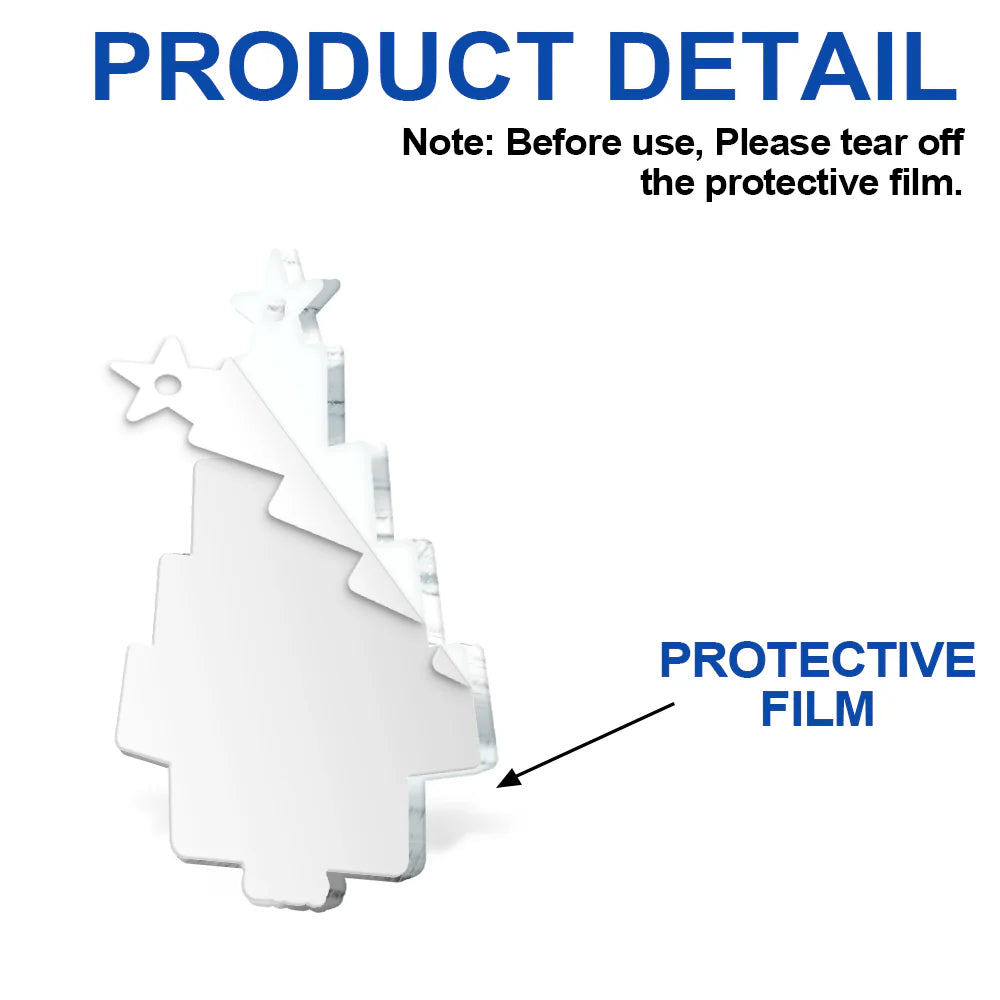 Custom Photo Christmas Family Tree Photo - Personalized Custom Shaped Acrylic Ornament