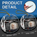 Family, Parents, Memorial, Gift For Mother, Gift For Father - Custom Photo Memorial A Limb Has Fallen - Personalized Circle Glass Ornament