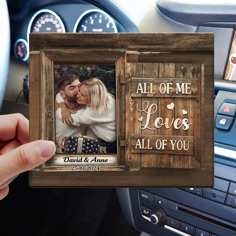 Gift For Couples, Gift For Husband, Gift For Wife, Gift For Boyfriend, Gift For Girlfriend - Custom Photo God Knew My Heart Needed You - Personalized Custom Shaped Car Visor Clip
