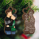 Gift For Couples, Gift For Husband, Gift For Wife, Gift For Boyfriend, Gift For Girlfriend - Christmas I Wish I Could Turn Back The Clock - Personalized Wooden Ornament Print 2 Sides
