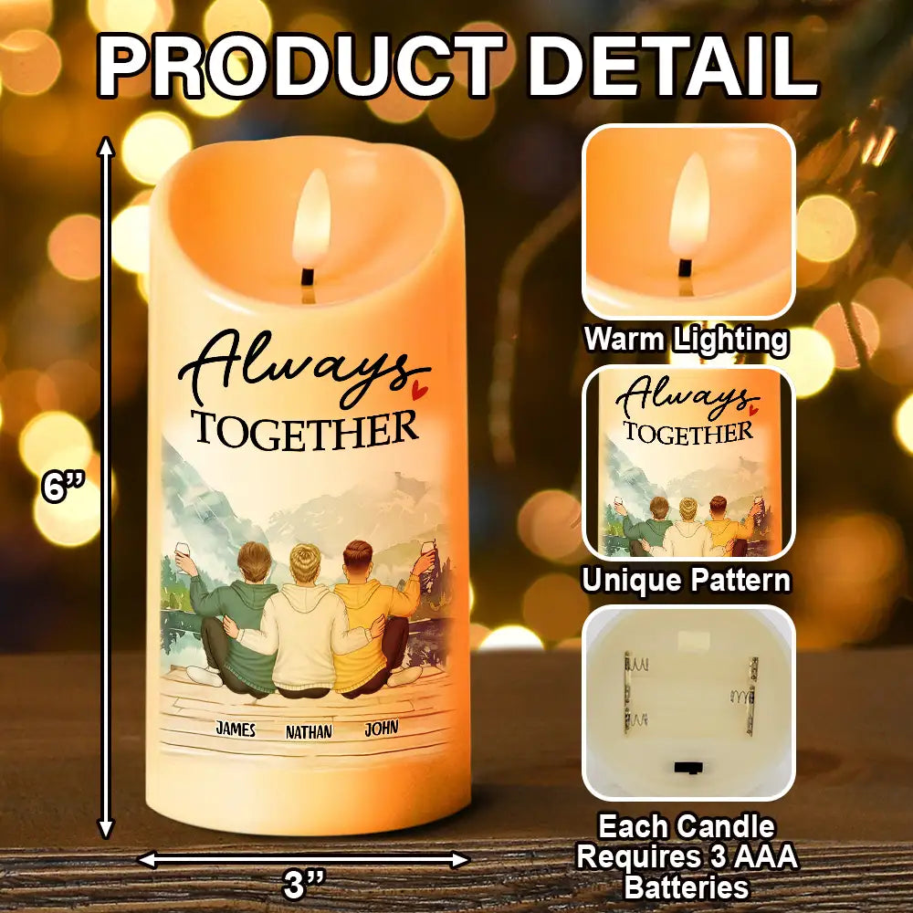 The Bond Between Us Will Always Be Strong - Personalized Flameless LED Candle