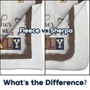 Family,Happy -Together We Make A Family Crossword Scrabble - Personalized Fleece Blanket, Sherpa Blanket