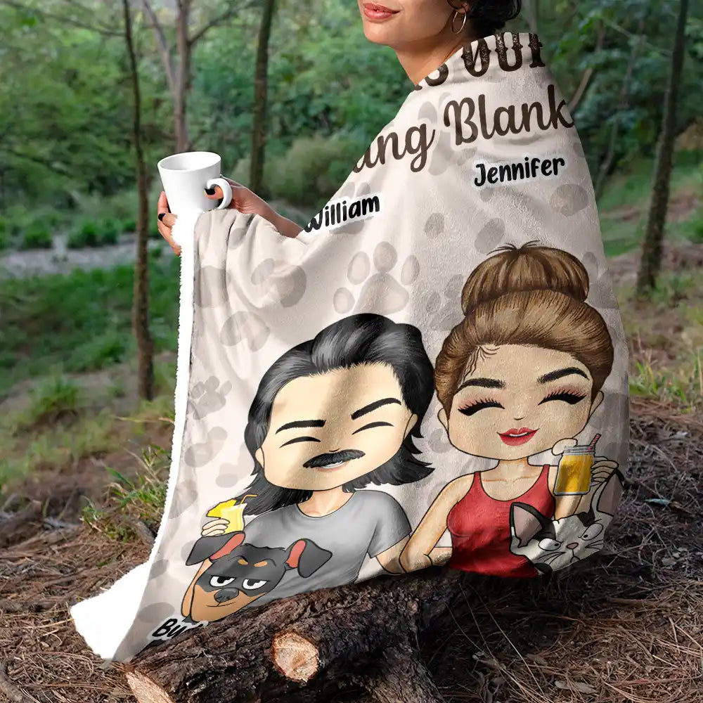 Gift For Couples,Pet Couple,Dog Couple,Cat Couple,Happy - Pet Couple Our Cuddling Blanket - Personalized Fleece Blanket, Sherpa Blanket