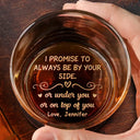 Gift For Couples,Gift For Husband,Gift For Wife,Gift For Boyfriend,Gift For Girlfriend,Funny - Couple Always By Your Side - Personalized Engraved Whiskey Glass