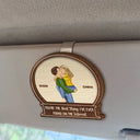 Gift For Couples,Gift For Husband,Gift For Wife,Gift For Boyfriend,Gift For Girlfriend,Happy - Kissing Couple Best Thing On The Internet - Personalized Custom Shaped Car Visor Clip