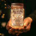 Gift For Couples, Gift For Husband, Gift For Wife, Gift For Boyfriend, Gift For Girlfriend - Couple Hold Hand From Our First Kiss - Personalized Mason Jar Light