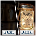 Gift For Couples, Gift For Husband, Gift For Wife, Gift For Boyfriend, Gift For Girlfriend - Couple Hold Hand From Our First Kiss - Personalized Mason Jar Light