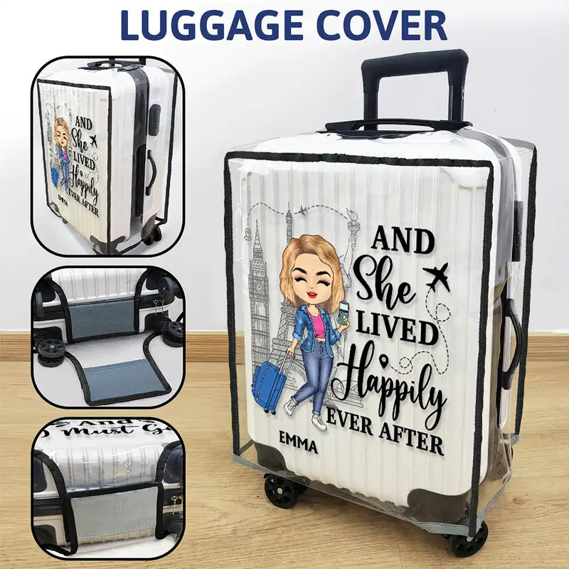 Travel, Gift For Yourself, Gift For Women - Just A Girl Boy Who Loves Traveling - Personalized Clear Luggage Cover