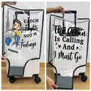 Travel, Gift For Yourself, Gift For Women - Just A Girl Boy Who Loves Traveling - Personalized Clear Luggage Cover