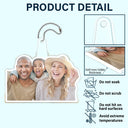 Gift For Couples, Family, Gift For Bestie - Custom Photo Outline Couple Family Besties - Personalized Acrylic Car Hanger