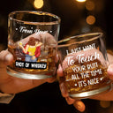 Gift For Couples,Gift For Husband,Gift For Boyfriend,Gift For Wife,Gift For Girlfriend,Happy - Couple Only One I Want To Annoy - Personalized Whiskey Glass