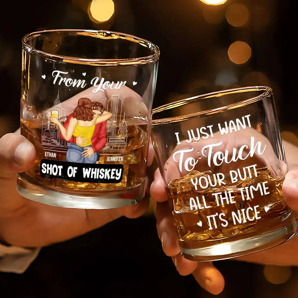 Gift For Couples,Gift For Husband,Gift For Boyfriend,Gift For Wife,Gift For Girlfriend,Happy - Couple Only One I Want To Annoy - Personalized Whiskey Glass