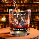 Gift For Couples,Gift For Husband,Gift For Boyfriend,Gift For Wife,Gift For Girlfriend,Happy - Couple Only One I Want To Annoy - Personalized Whiskey Glass