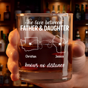 Gift For Father, Dad,  Daughters - The Love Between Father And Daughter - Personalized Whiskey Glass
