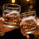 Gift For Father, Dad,  Daughters - The Love Between Father And Daughter - Personalized Whiskey Glass
