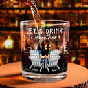 Gift For Couples, Gift For Husband, Gift For Wife, Gift For Boyfriend, Gift For Girlfriend, Camping - Camping Couple For The Rest Of Our Lives - Personalized Whiskey Glass