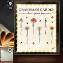 Grandma's Garden Birth Month Flower - Personalized LED Mirror Frame Lamp