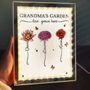 Grandma's Garden Birth Month Flower - Personalized LED Mirror Frame Lamp