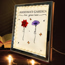 Grandma's Garden Birth Month Flower - Personalized LED Mirror Frame Lamp