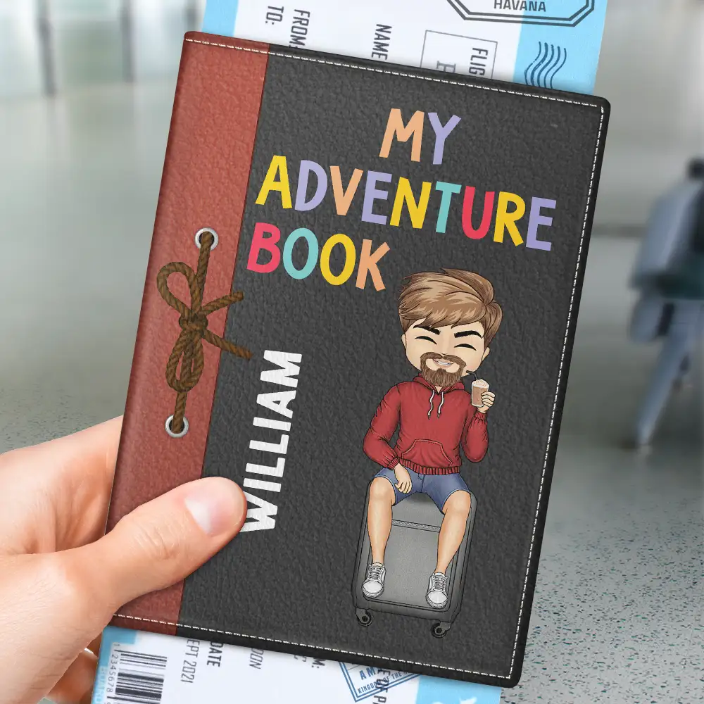 Travel, Gift For Yourself - My Adventure Book - Personalized Passport Cover, Passport Holder
