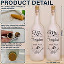 Gift For Couples, Gift For Husband, Gift For Wife, Married  - Mr & Mrs Holding Hands - Personalized Bottle Light
