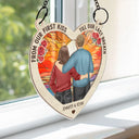 Gift For Couples, Old Couples, Gift For Husband, Gift For Wife - Couple From Our First Kiss - Personalized Window Hanging Suncatcher Ornament