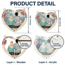 Gift For Couples, Old Couples, Gift For Husband, Gift For Wife - Couple From Our First Kiss - Personalized Window Hanging Suncatcher Ornament