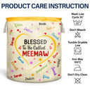 Gift For Mother, Gift For Grandma - Blessed To Be Called Grandma - Personalized Laundry Basket, Storage Basket