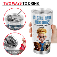 Dog Lovers, Dog Mom, Dog Dad - Best Dog Mom 3D Effect - Personalized Tumbler