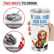 Dog Lovers, Dog Mom, Dog Dad - Best Dog Mom 3D Effect - Personalized Tumbler