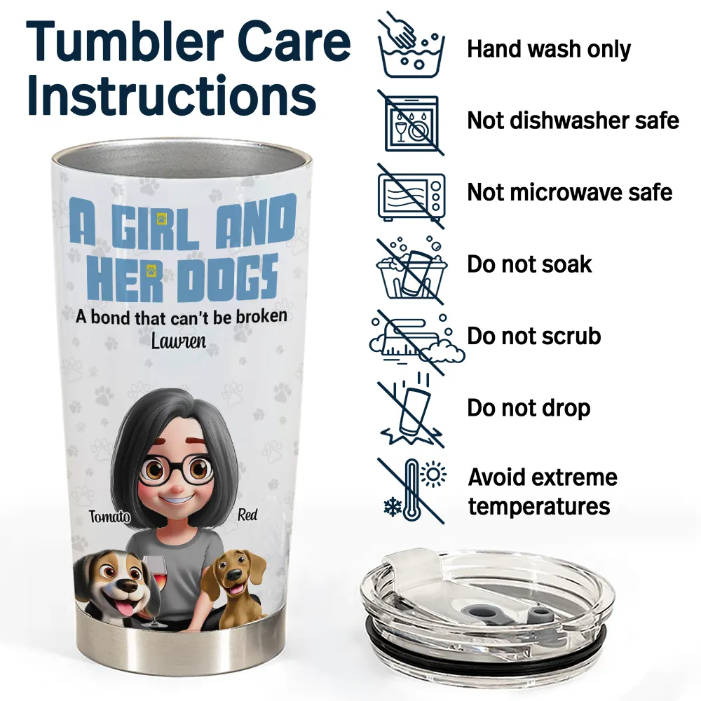 Dog Lovers, Dog Mom, Dog Dad - Best Dog Mom 3D Effect - Personalized Tumbler