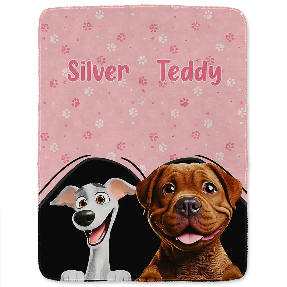 Dog Lovers,Pet Lovers,Dog Mom,Dog Dad,Pet Mom,Pet Dad - Dogs Make Life Better - Personalized Fleece Blanket, Sherpa Blanket