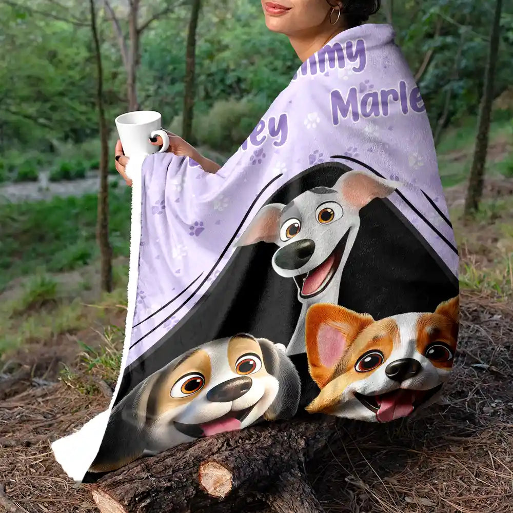 Dog Lovers,Pet Lovers,Dog Mom,Dog Dad,Pet Mom,Pet Dad - Dogs Make Life Better - Personalized Fleece Blanket, Sherpa Blanket