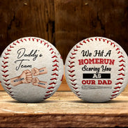Baseball,Gift For Father,Dad - Children - We Hit A Homerun Scoring You As Our Dad Fist Punch - Personalized Baseball, Softball
