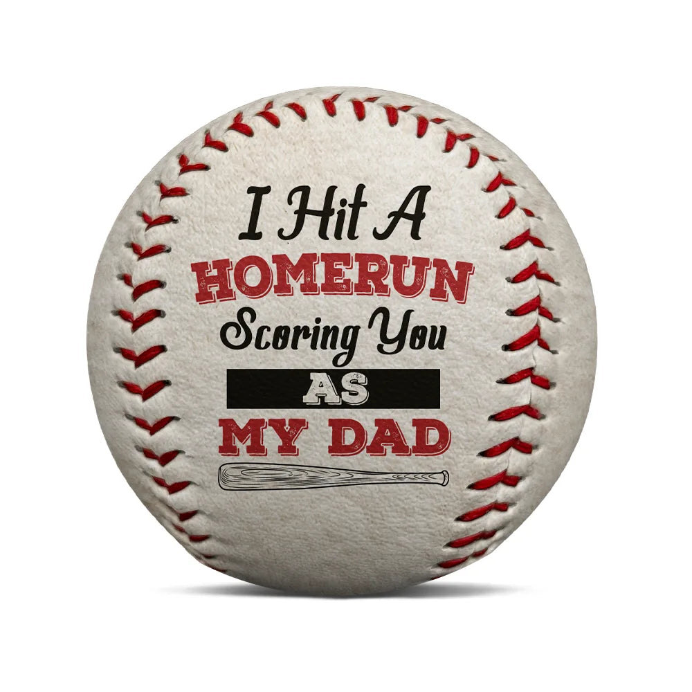 Baseball,Gift For Father,Dad - Children - We Hit A Homerun Scoring You As Our Dad Fist Punch - Personalized Baseball, Softball
