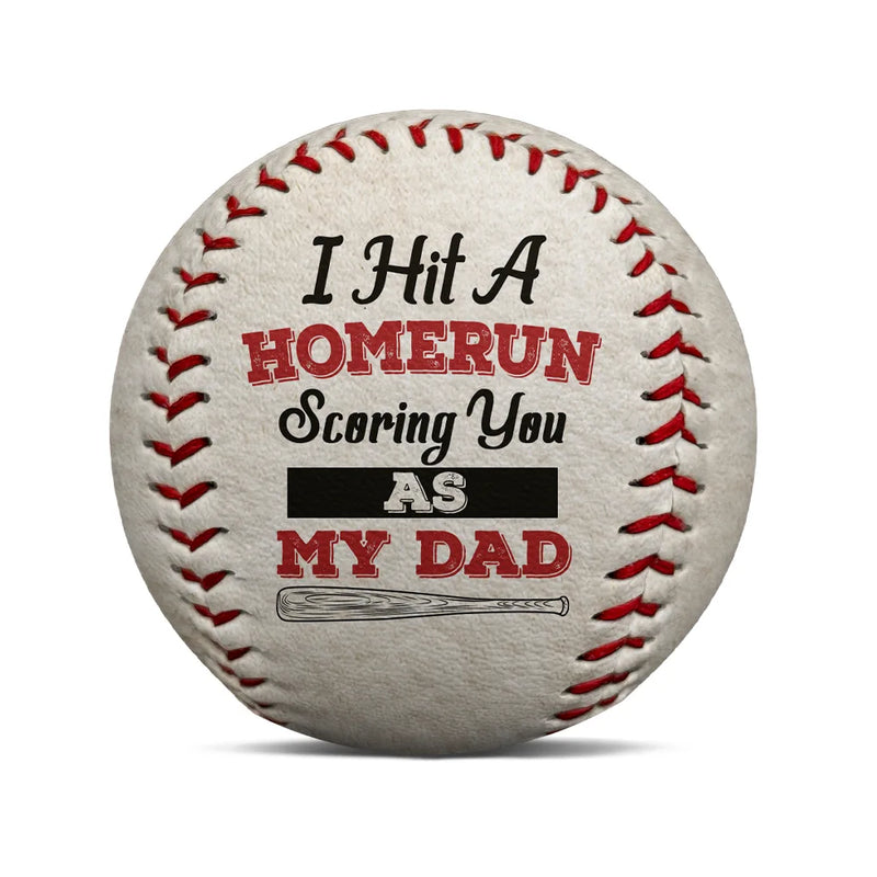 Baseball,Gift For Father,Dad - Children - We Hit A Homerun Scoring You As Our Dad Fist Punch - Personalized Baseball, Softball
