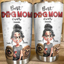 Dog Lovers,Dog Mom,Dog Dad - Dog Mom Dog Dad 3D Effect - Personalized Tumbler